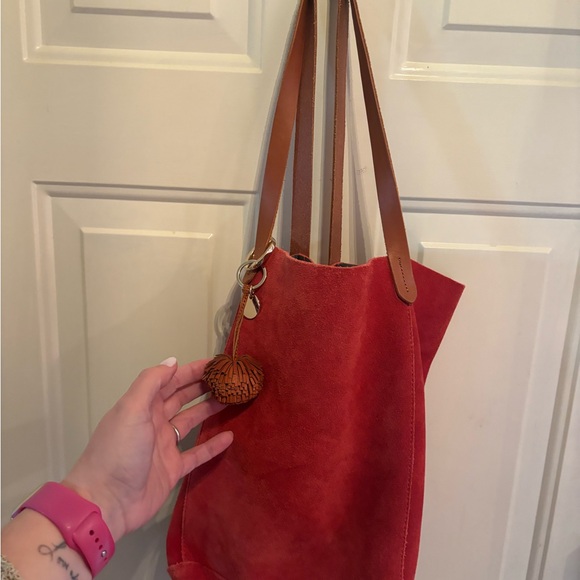 Mark & Graham Red Suede Tote - Picture 7 of 7